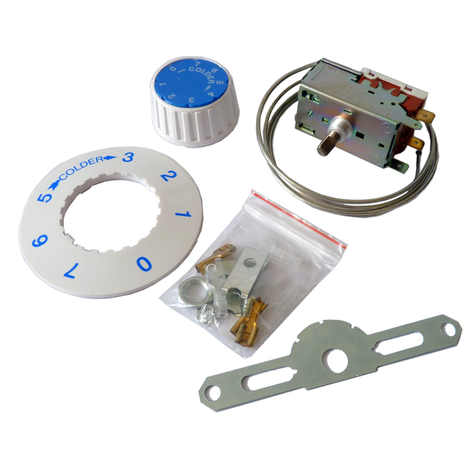 Universal Fridge Thermostat Kit VC1 - Replacement Larder Thermostat For Non Auto-Defrost Refrigerators-1000719