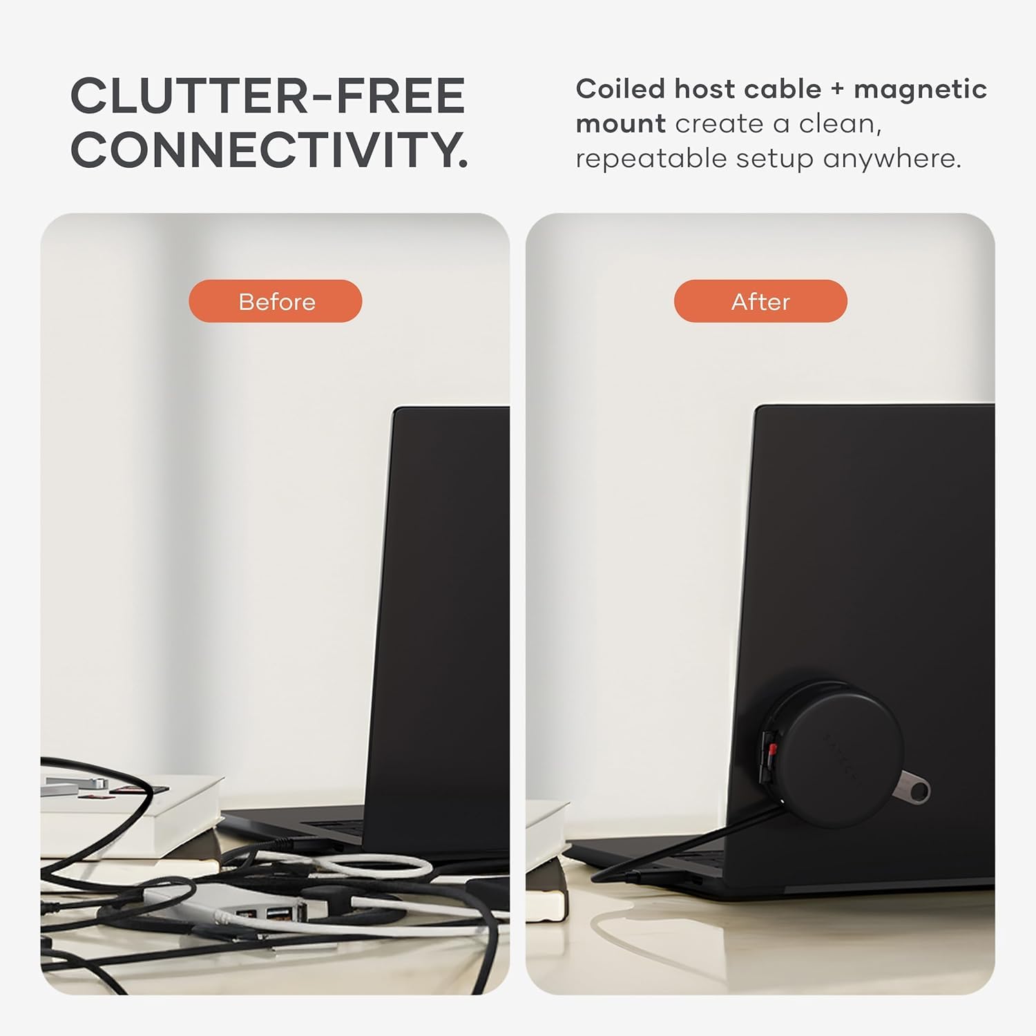 𝗦𝗔𝗧𝗘𝗖𝗛𝗜 𝗕𝘂𝗻𝗱𝗹𝗲 Hub USB C Magnetico 7 en 1 y Cable USB C 240W Angulo Recto