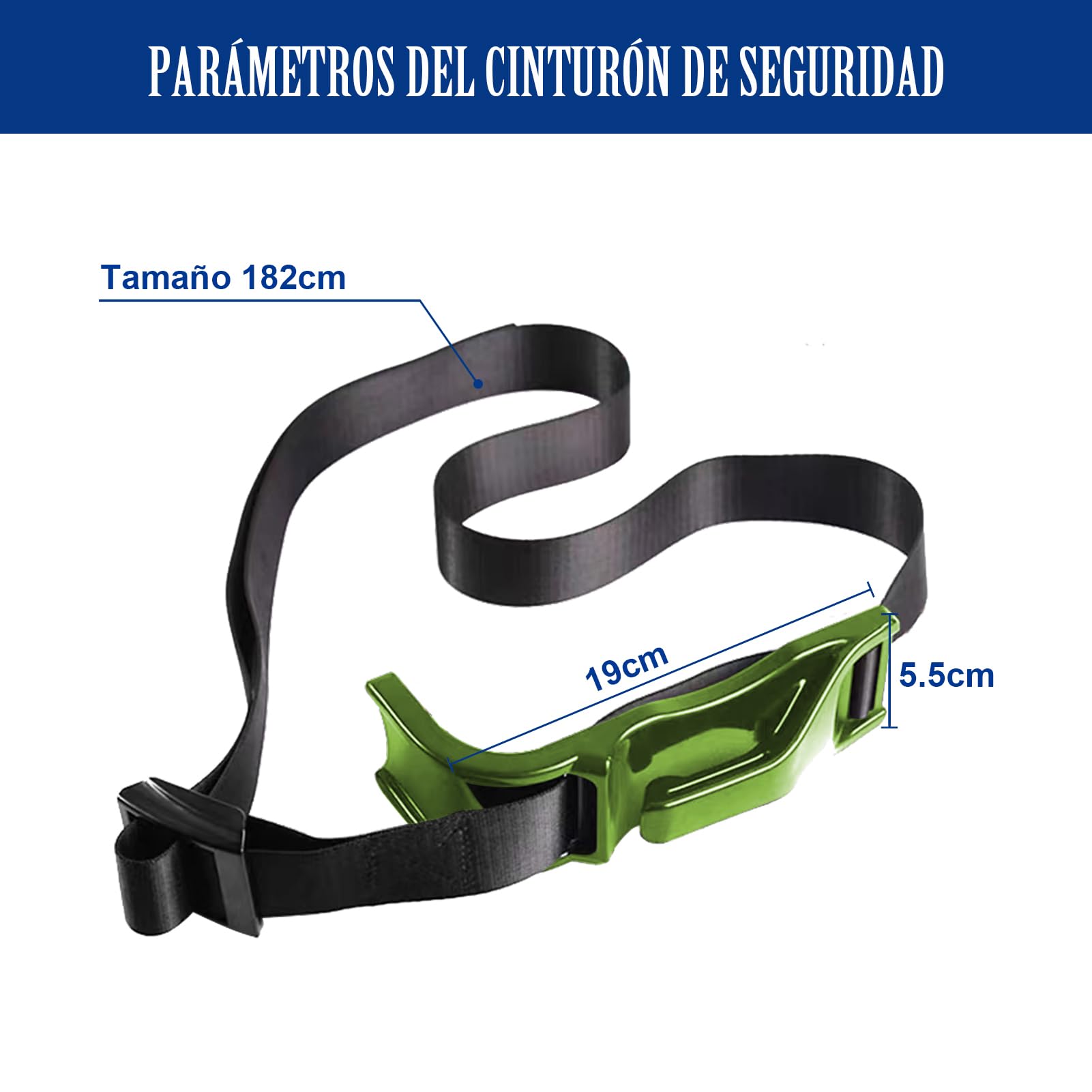 Cinturon de coche embarazada, cinturon seguridad embarazada ajustable, extensor cinturon seguridad coche, protege a Bebé y a Mamá (verde)