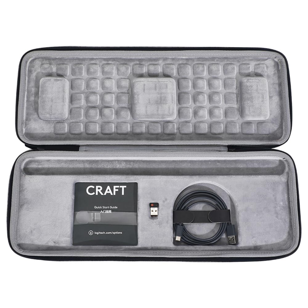 Twarda obudowa ochronna pudełko do przechowywania na klawiaturę Logitech Craft Keyboard, twarda obudowa do przechowywania podróżna przenośna klawiatura torba do przenoszenia