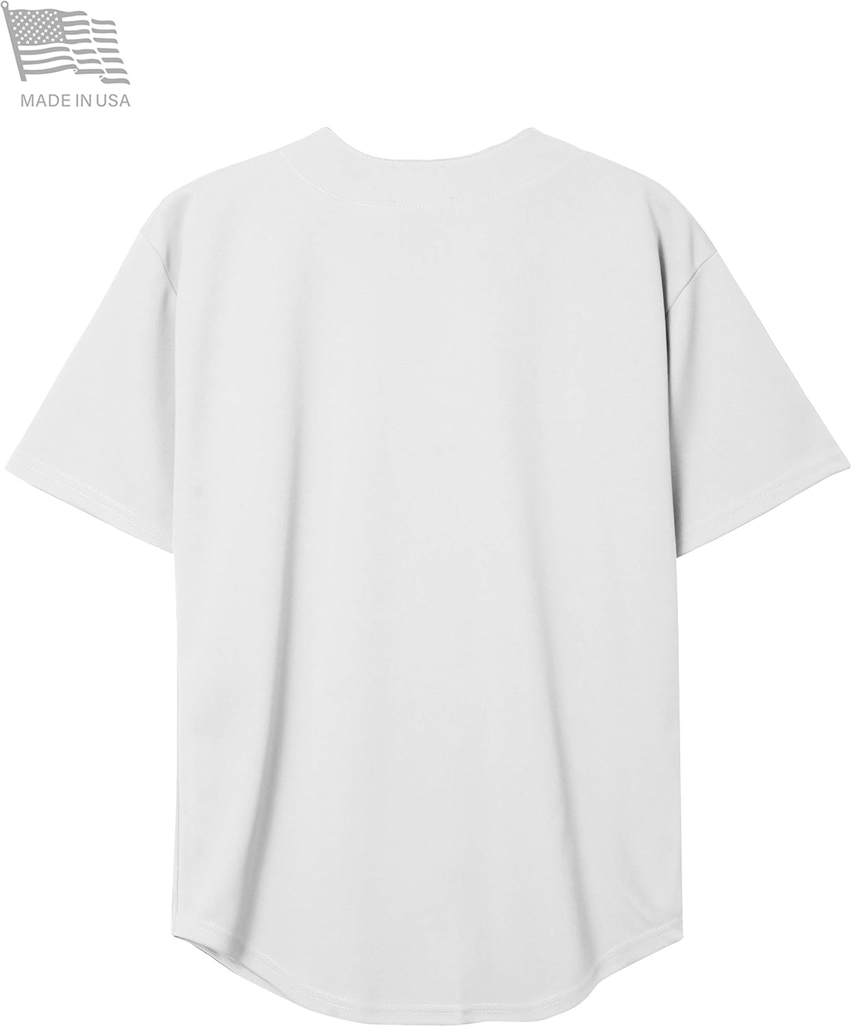 Ma Croix Made in USA Mens Premium Button Down Baseball Jersey Team Uniform Hip Hop Urban Tee Shirt - Image 5