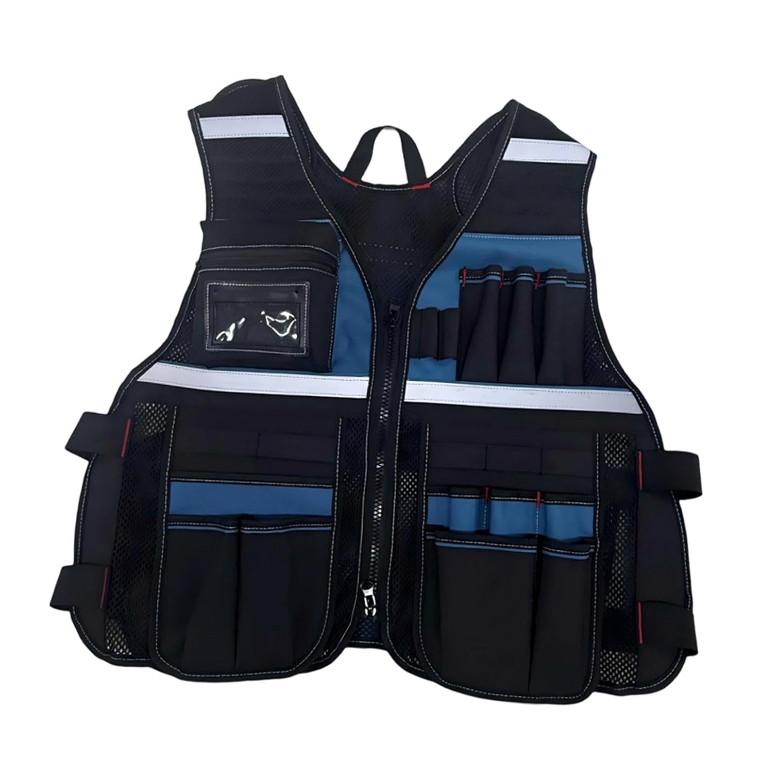 Chaleco de herramientas para electricistas, chaleco de trabajo con múltiples bolsillos para profesionales, diseño duradero para electricistas, carpinteros, fontaneros, ropa de trabajo versátil y