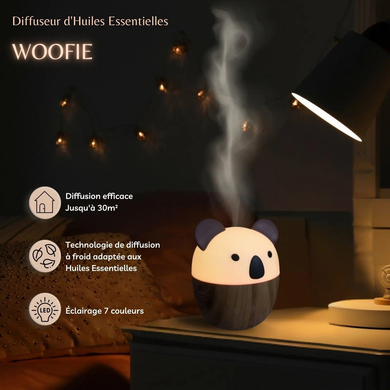 Zen'Aroma Essential Oil Diffuser, Woofie, Ultrasonic Diffuser