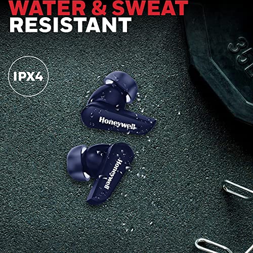 Image of Honeywell Trueno U5000 Truly Wireless ANC Earbuds, Bluetooth V5.0, 16 hrs non-stop music in 1 hr of charge, Noise cancelling with ANC, High Bass, 260mAh Battery, IPX4 Water Resistance, Voice Assistant