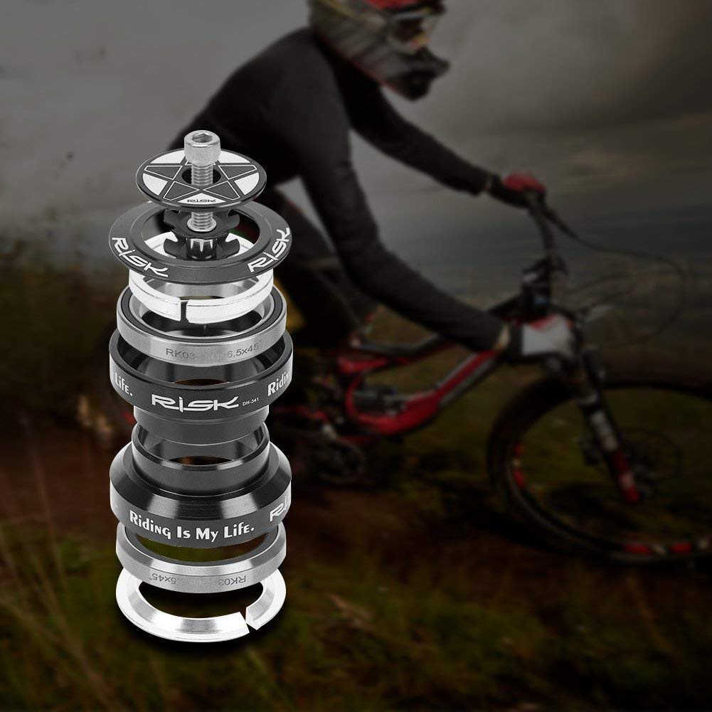 Alomejor Fahrrad Lenkkopflager 34mm CNC Aluminiumlegierung Hohe Pr?zision Lager Fahrrad Steuersatz Zubeh?r Bearbeitung Sport & Freizeit