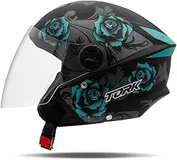 CAPACETE ABERTO PRO TORK NEW LIBERTY 3 FLOWERS FOSCO AZUL - PRETO TAM. 60