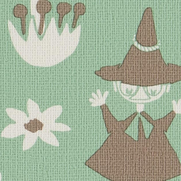 よえ サンゲツ FE76704 壁紙 MOOMIN ムーミン グリーン系 花柄 切り絵