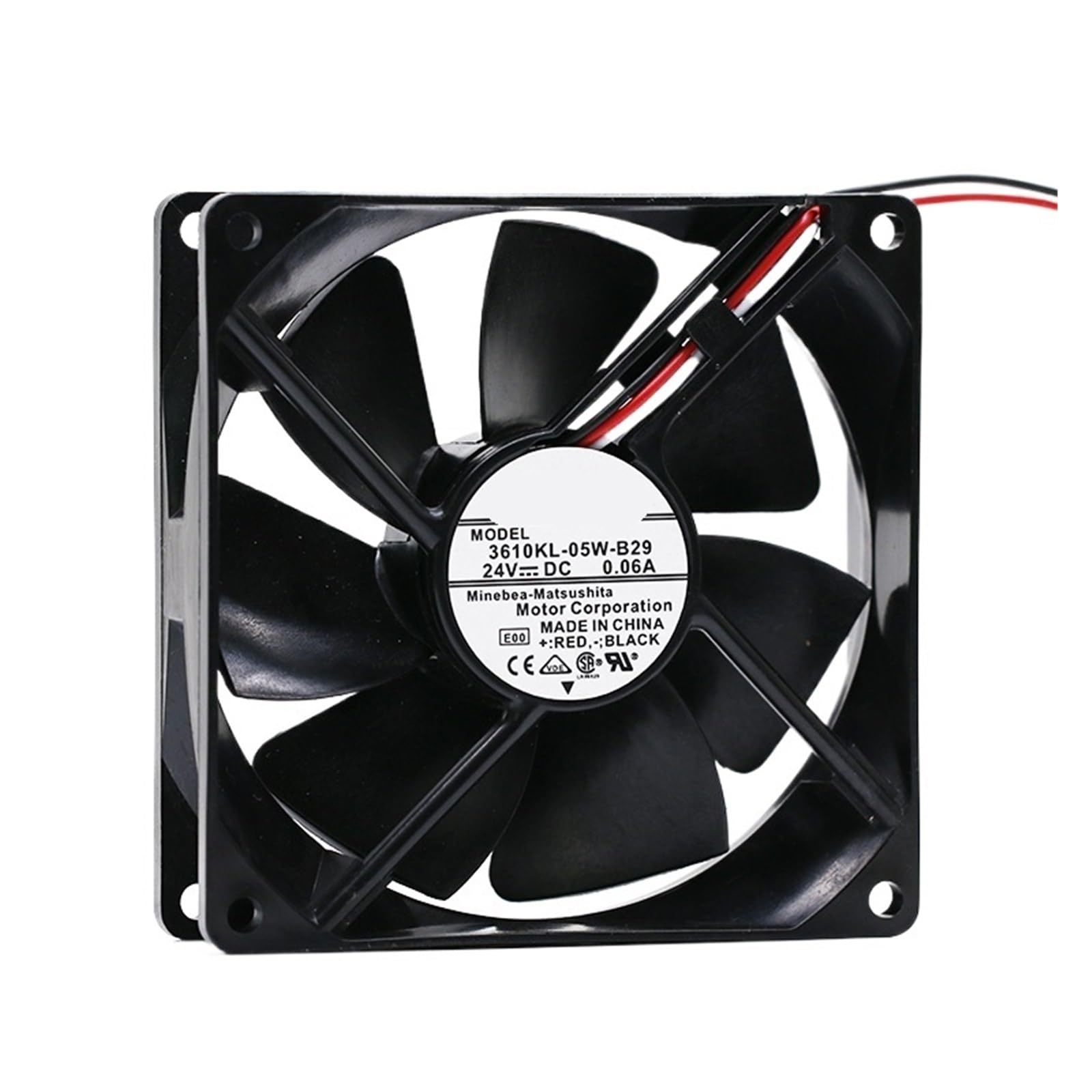 TYHUJKKL 92mm 90mm Case Cooling Fan 3610kl-05w-b20 3610kl-05w-b29 9025 9225 DC 24V 0.06A 92X92X25mm(3610kl-05w-b29 3wire)