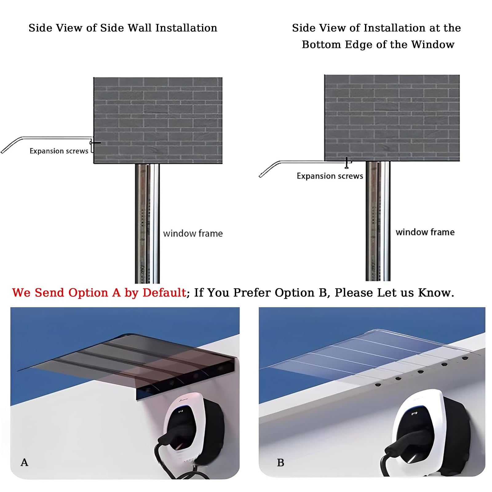 Marquesinas Exterior para Puertas y Ventanas,3,5 mm Marrón,Techado de Entrada,Marquesina en Arco de Escritorio y Lluvia,Casas, Patios Y Terrazas(W55*L260cm/W 21.6*L102.3in)