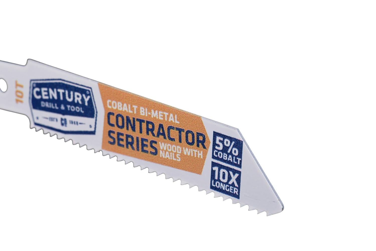 Century Drill & Tool 07310 4" Contractor Series Bi-Metal Reciprocating Saw Blade, 10T, 5 Pack
