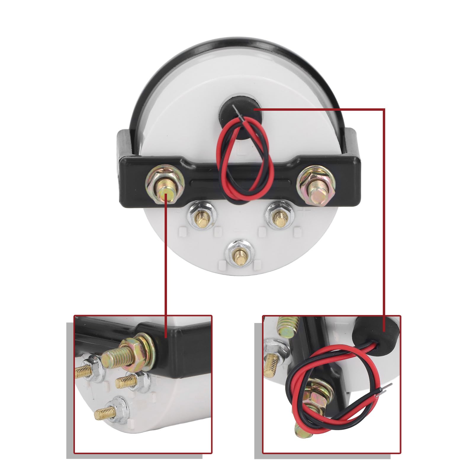 OUKENS Indicatore di livello del carburante da 2 pollici per olio combustibile, carburante per moto e modelli a benzina modificati con retroilluminazione a LED