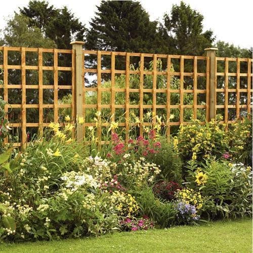 Total Sheds 6x2 Pack Of x5 (1.83m x 0.60m) 6ft x 2ft Wooden Square Trellis Fence Panels