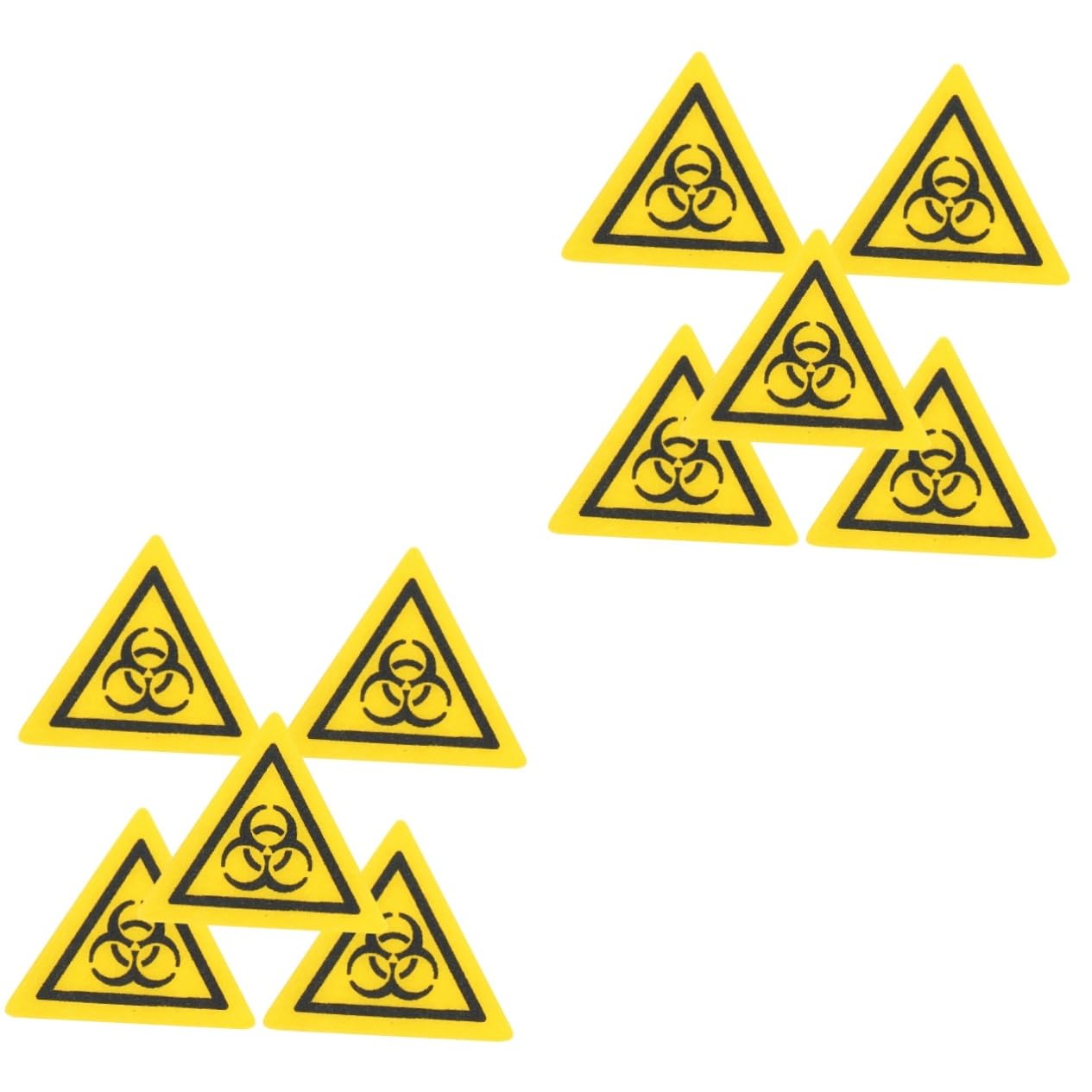 Tofficu 10 pcs Laboratory biosafety Sign Biological Warning Stickers Labs biosafety Caution Label Biological Hazard Risk Sticker Stickers Security Sign Warning Label Decals