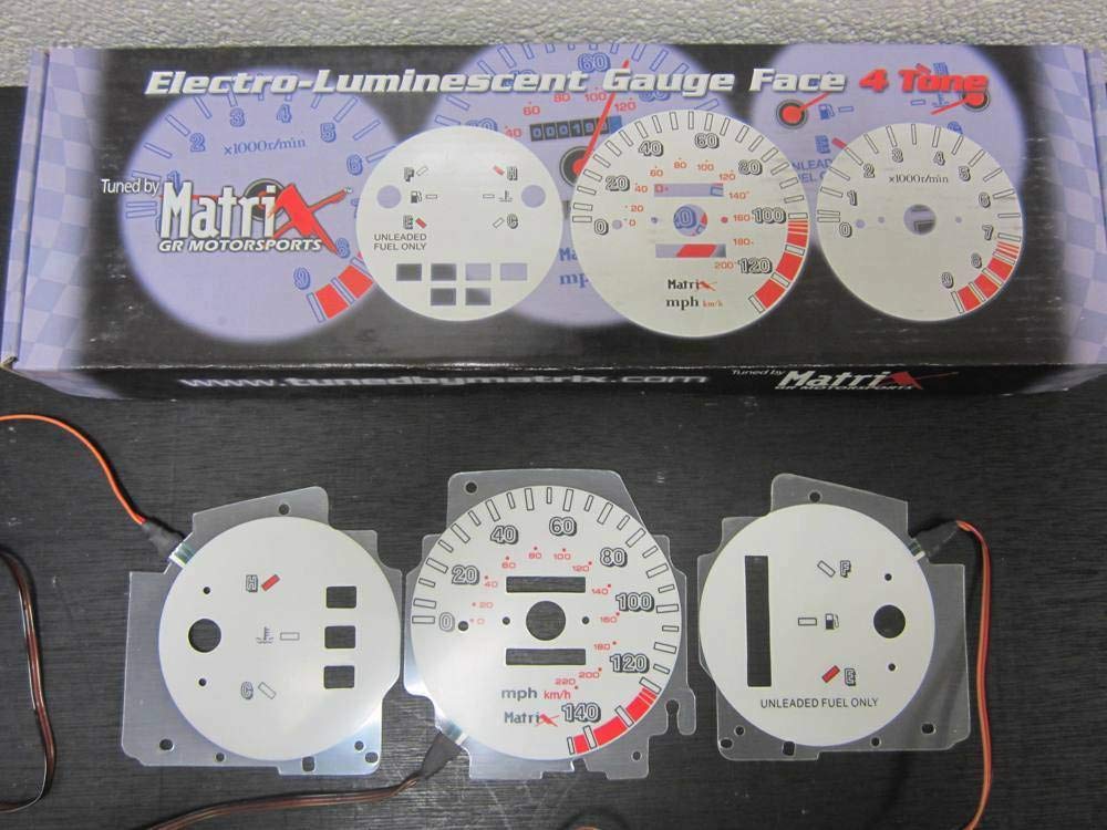 MATRIX 1992 1993 1994 1995 Civic DX Automatic at 140 MPH Speedometer White Face Glow Gauges