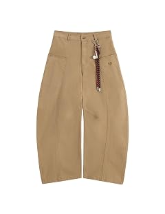 Aelfric Eden Baseball Chain Baggy Barrel Pants for Women Men Wide Leg Streetwear Casual Unisex Loose Lantern Trousers