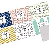 Modern Thank You - 144 Thank You Cards - 6 Designs - Blank Cards - Gray Envelopes Included