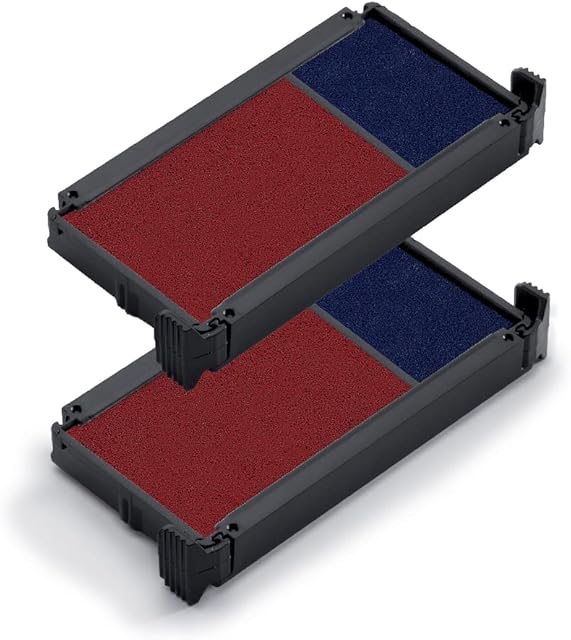 Trodat Replacement Ink Pad 649122 Red/Blue Ref 83541 [Pack 2],56x7x27mm