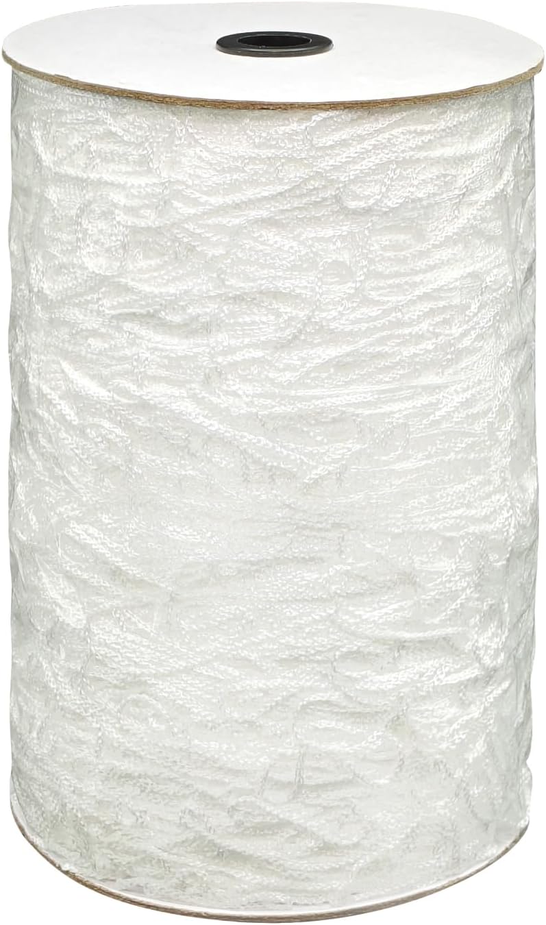 Trellis Netting 5 x 350 ft - Polyester, 6x6 in Soft Mesh, Heavy Duty Garden Netting for Climbing Plants, Cut Flower Support, Garden, Grow Vegetables, Pea, Bean, Grape Vine, Hydroponic (White)