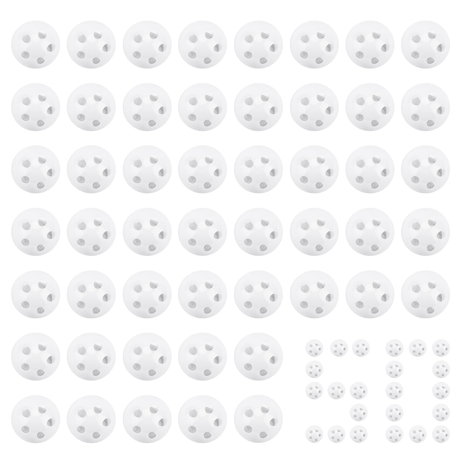 50Pcs White Rattle Balls Inserts for Plush Craft Items,24mm Sound Inserts for DIY Projects,Noise Makers for Stuffed Items