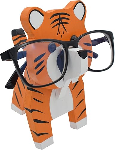 Vista 24 de VIPbuy Soporte creativo para lentes, rompecabezas de madera 3D, soporte de lentes de animales, decoración de escritorio de oficina en casa, regalo