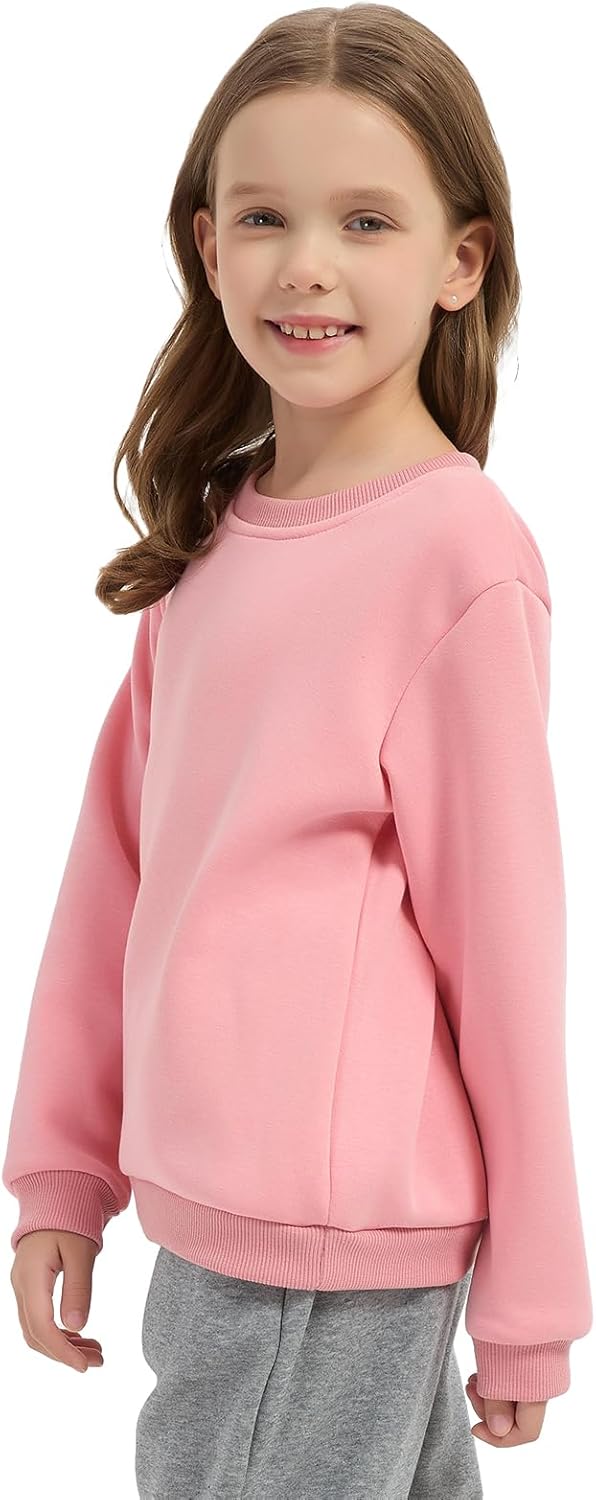 2 Pack Kids Fleece Sweatshirts Crewneck Long Sleeve Pullover Sweatshirts Boys Girls Tops for Toddlers(Age 2-14) - Image 5