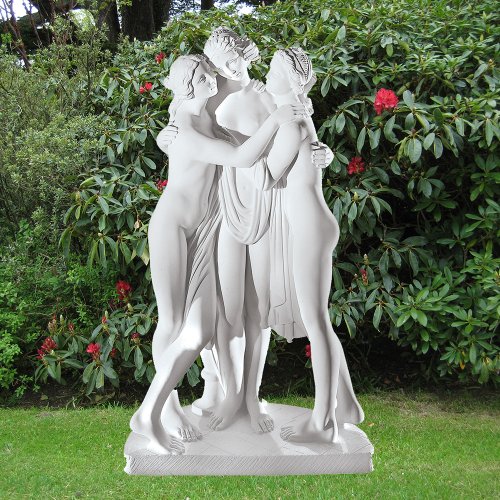 Large Marble Statues - Three Graces 106cm Greek Garden Sculpture
