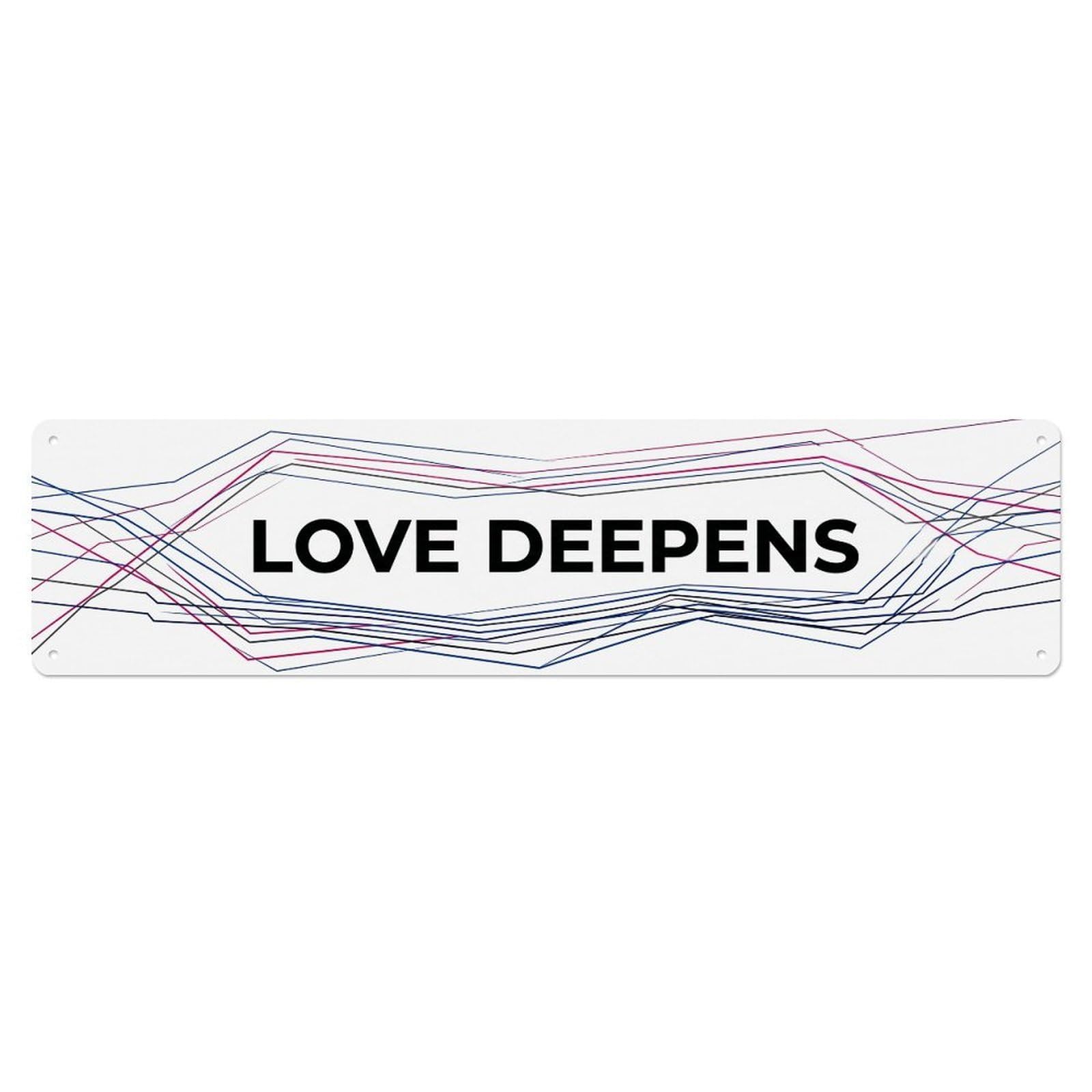 Love Deepens Profound Connection Metal Tin Sign