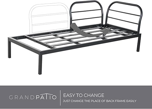 Miniatura 6 de Grand patio Juego de sofá modular para exteriores, juego de conversación de marco de aluminio con cojín y mesa auxiliar lateral integrada de grano