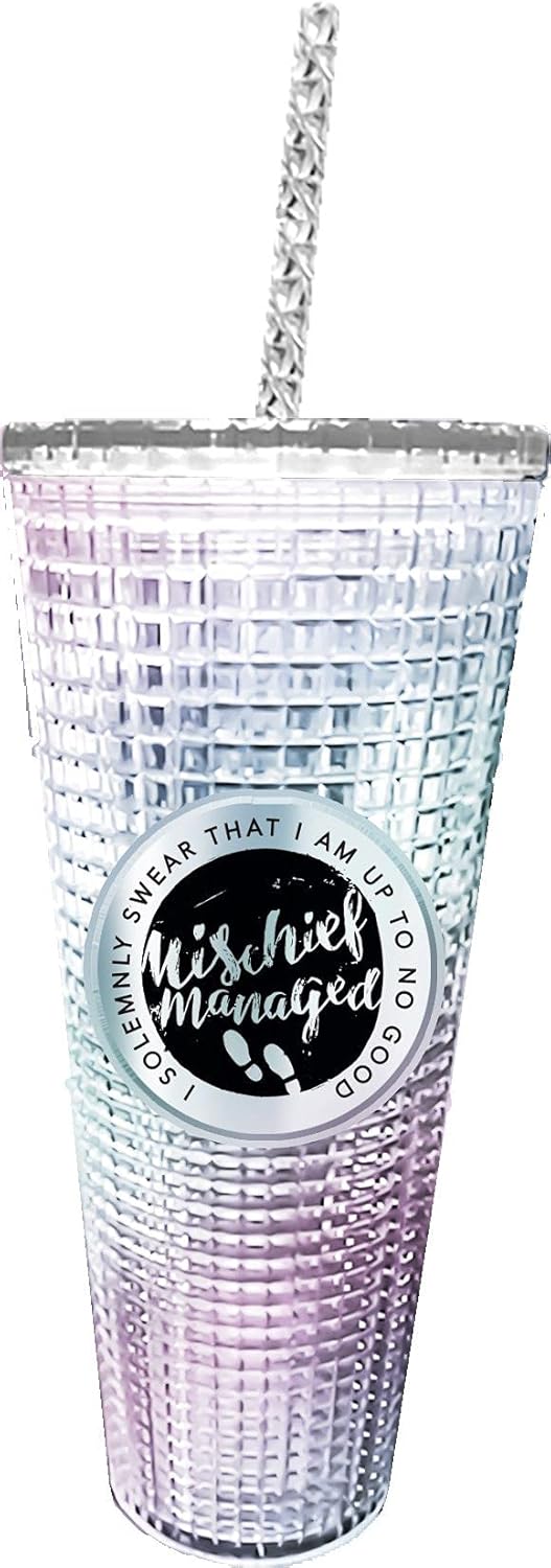 Spoontiques Diamond Tumbler, 20oz - Textured Cup w/Staw, Double Wall Insulated, BPA Free - Llama