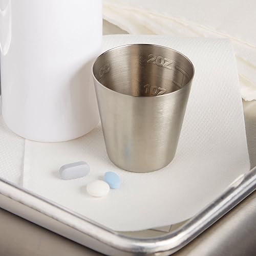Miniatura 6 de McKesson Argent - Vaso para medicina, graduado, de acero inoxidable, reutilizable, para uso en el hogar o en el hospital, lavable en autoclave, 2