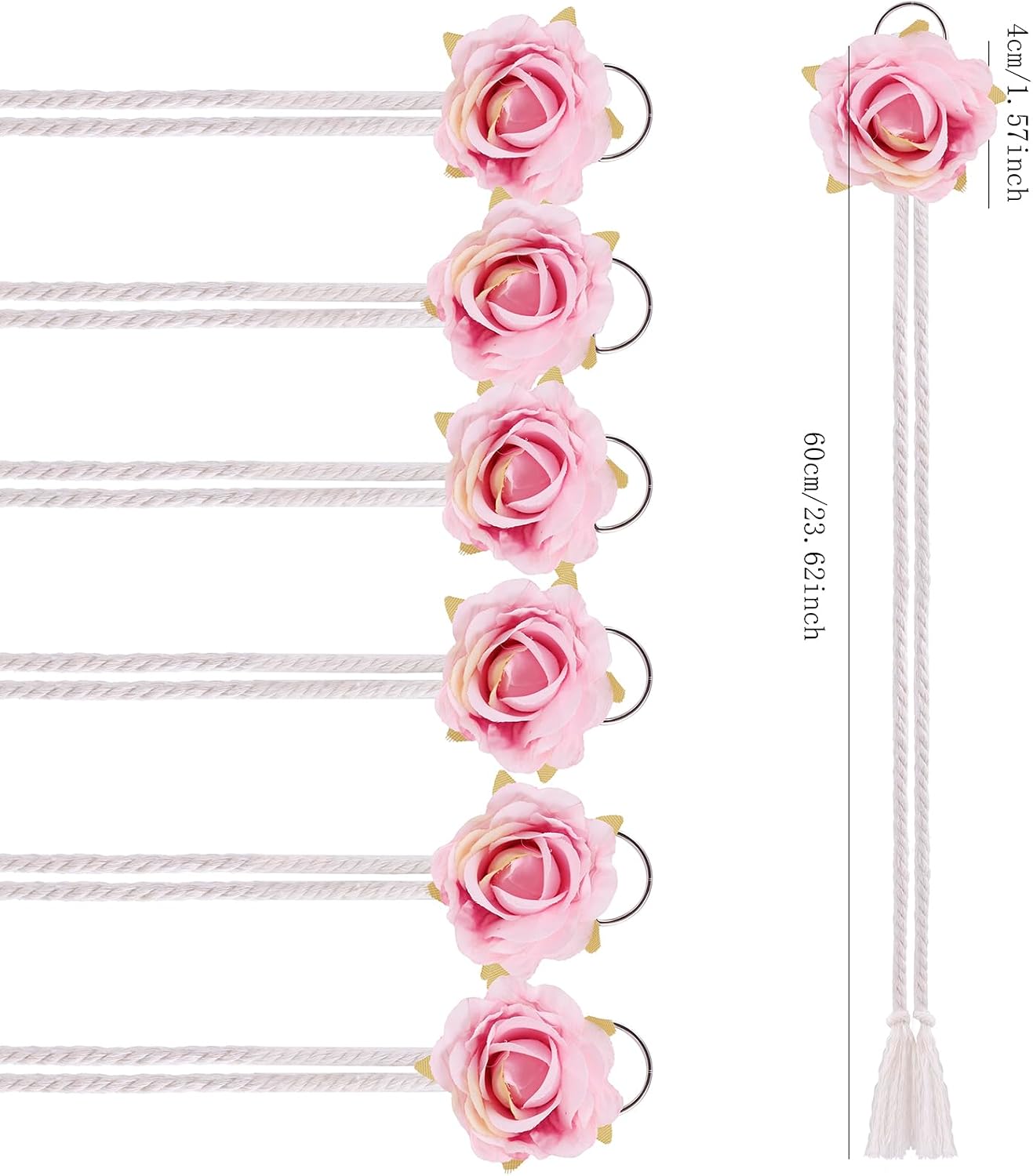 6PCS Flowers Holder Hair Bow Organizer, Hair Clips Storage Bow Holder for Girls Hair Bows, Baby Headband Hair Accessories Organizer Accessories Display Wall Hanging for Nursery Decors (6-mg-fen-01)