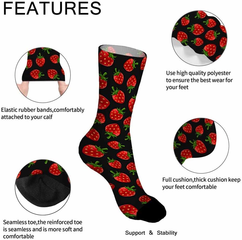 Pehede Socks Mens Fun Dress Socks for Women Funny Novelty Crazy Design Socks