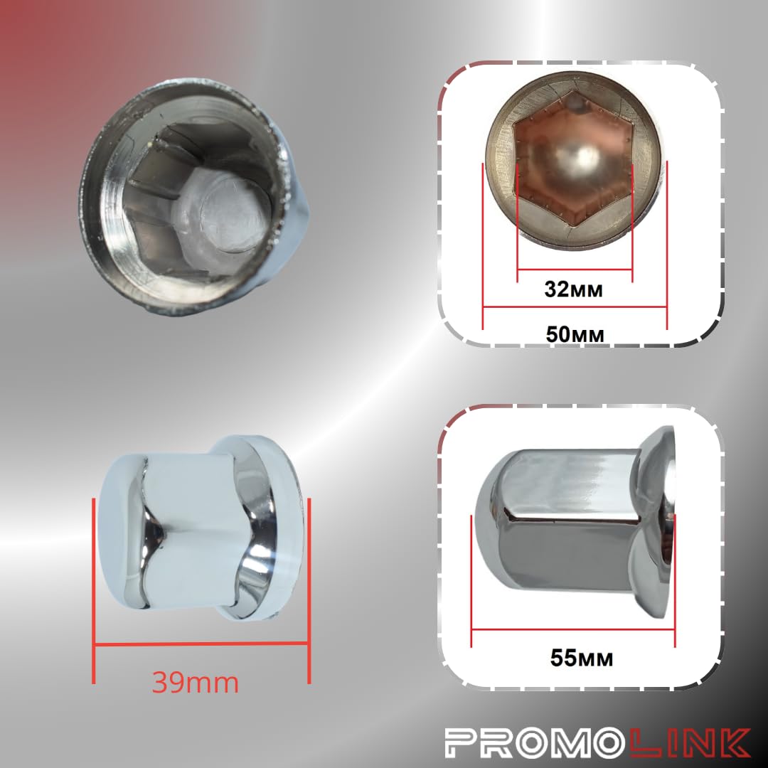 Nakładki na śruby kół do samochodów ciężarowych, 32 mm (40, krótkie)