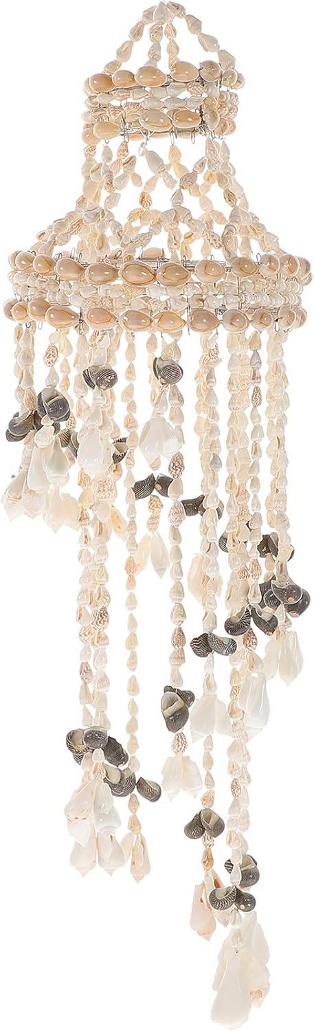 Conch Sea Shell Wind Chime Hanging Ornament Wall Decoration Creative Hanging Pendant Stylish Hanging Ornament Hanging Decor for Home Living Room (Random Style)