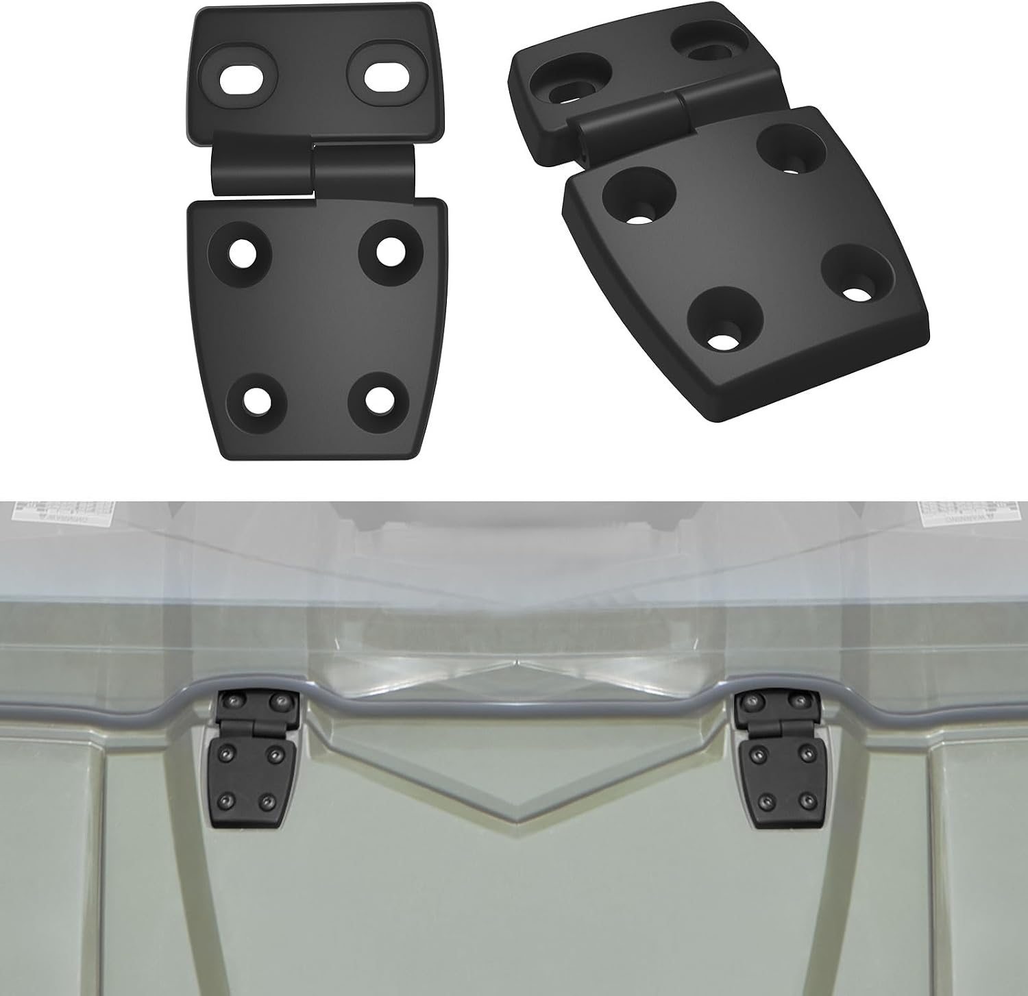 Hood Hinges for Polaris Ranger 570 Fullsize Ranger 500 700 800 Diesel Crew 2003-2025 Accessories, Durable PP Material(2PCS, Replace OEM #5437902)
