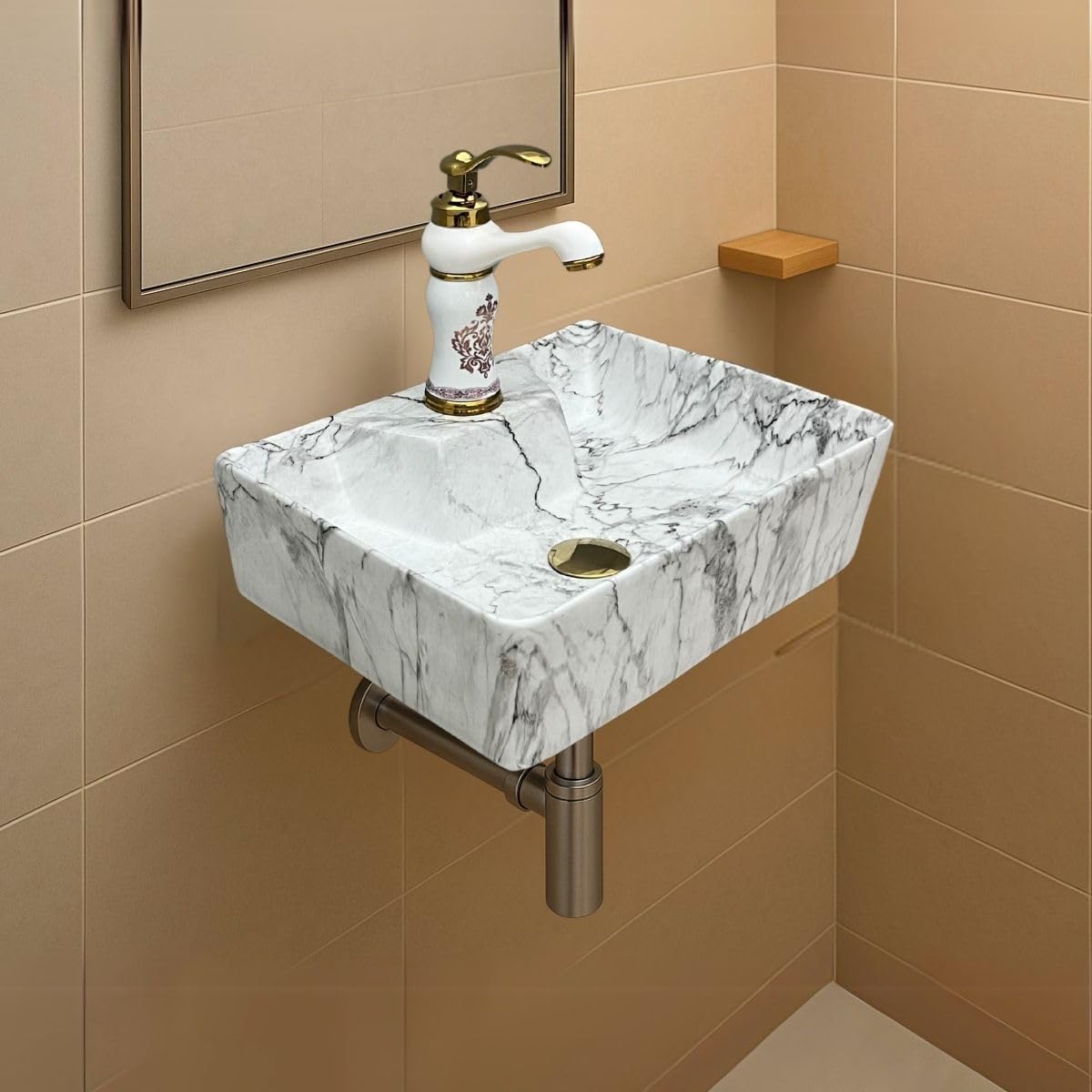 Artiva White Ceramic Wall Mount Basin - FREE SHIPPING -25