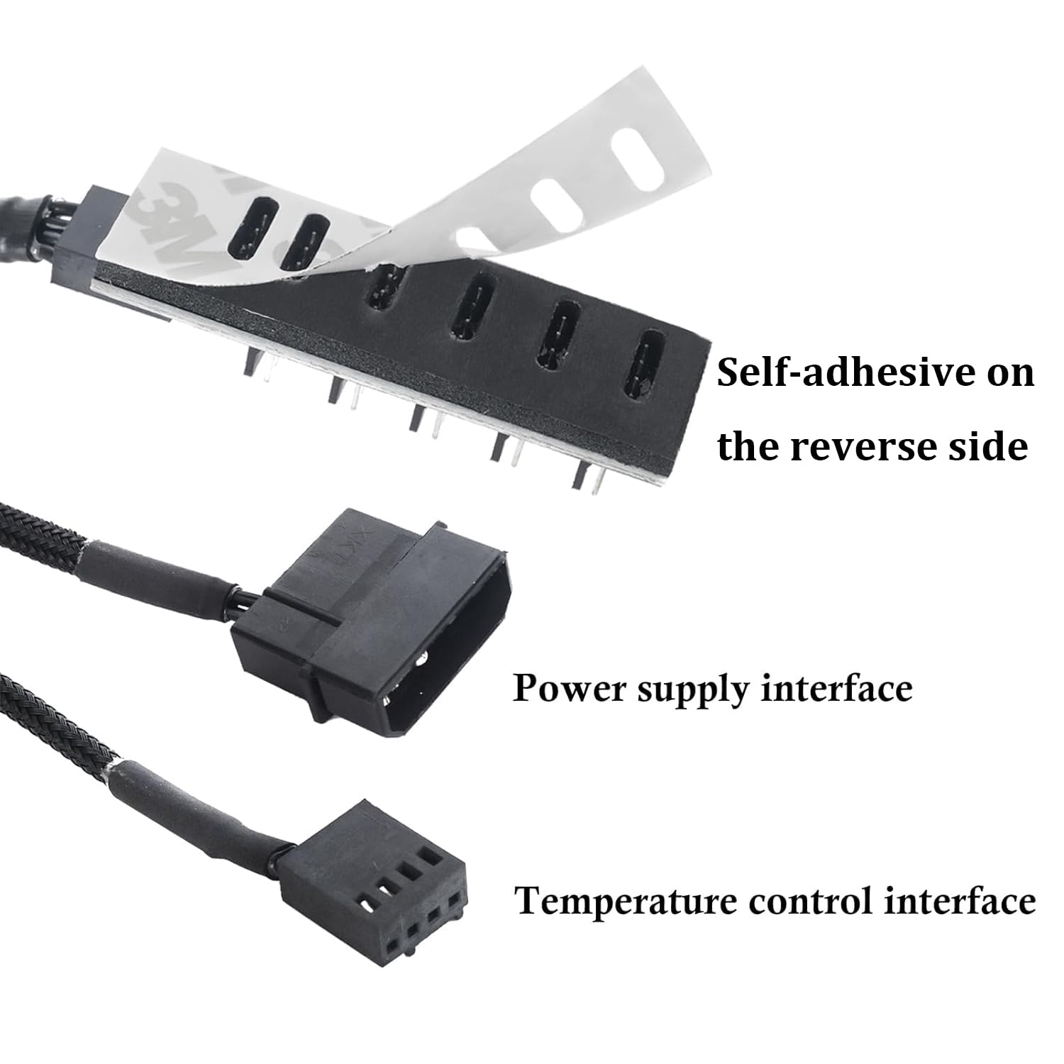 PWM Fan Hub, 4 Pines PWM PC Fan Hub Cable De Fuente De Alimentación De 1 A 5 Vías Para Ventiladores De Computadora De Escritorio De 12 V