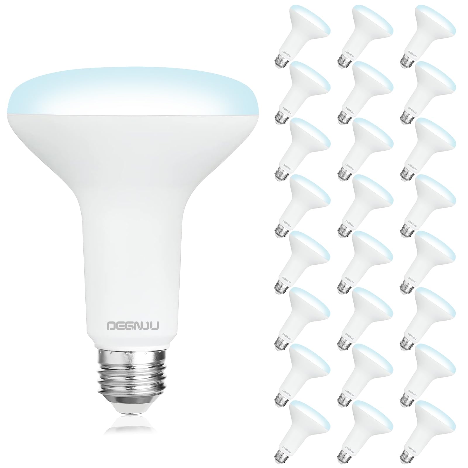 DEGNJU 24 Pack Indoor Flood Light Bulbs, BR30 LED Bulb 7W Equivalent 65W, Dimmable Recessed Light Bulbs, 650LM 5000K Daylight 15000 Lifetime LED Can Light Bulb, Interior Home E26 Base