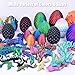 LOCYFENS 3D Printed Dragon Eggs with Dragon Inside, Rainbow Articulated 3D Dragon Toys with 3D Dragon Eggs, Crystal Dragon Red Yellow Blue