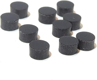 Juego de 10 marcadores de posición para guitarra redondos, 4 mm, color negro