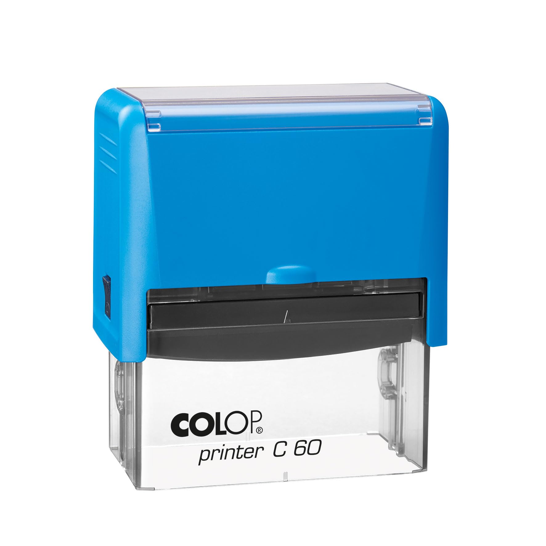 COLOP Printer Compact Tampon texte personnalisé - Choix de la couleur du boîtier et de la couleur d'empreinte - Tampon auto-encreur avec logo et texte (8 lignes 76 x 37 mm C60)