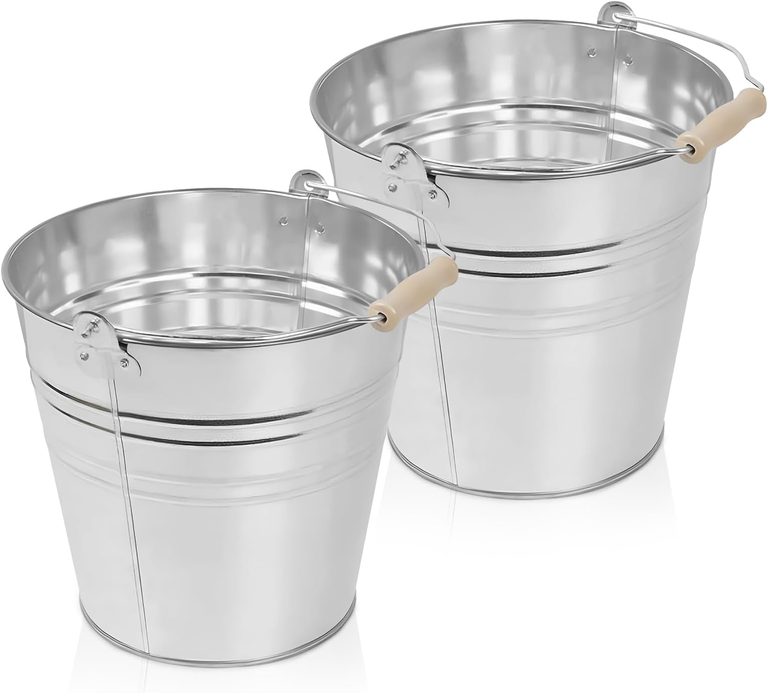 Blackspur 1x 10L Galvanised Steel Bucket - Heavy-Duty Metal Outdoor ...