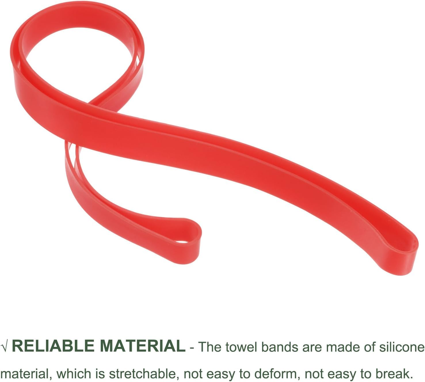 YOKIVE 2 Sets Towel Bands, Silicone Elastic Stretchable Rubber Towel Chair Clip Bands Accessories, Great for Beach Cruise Pool Chair (12 Colors, 12x0.4-Inch)