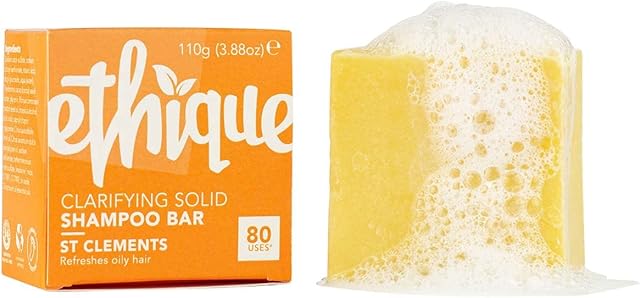 Ethique St Clements Solid Hair Shampoo Bar for Oily Hair (110g/3.88oz) Vegan, Compostable, Biodegradable, Plant based