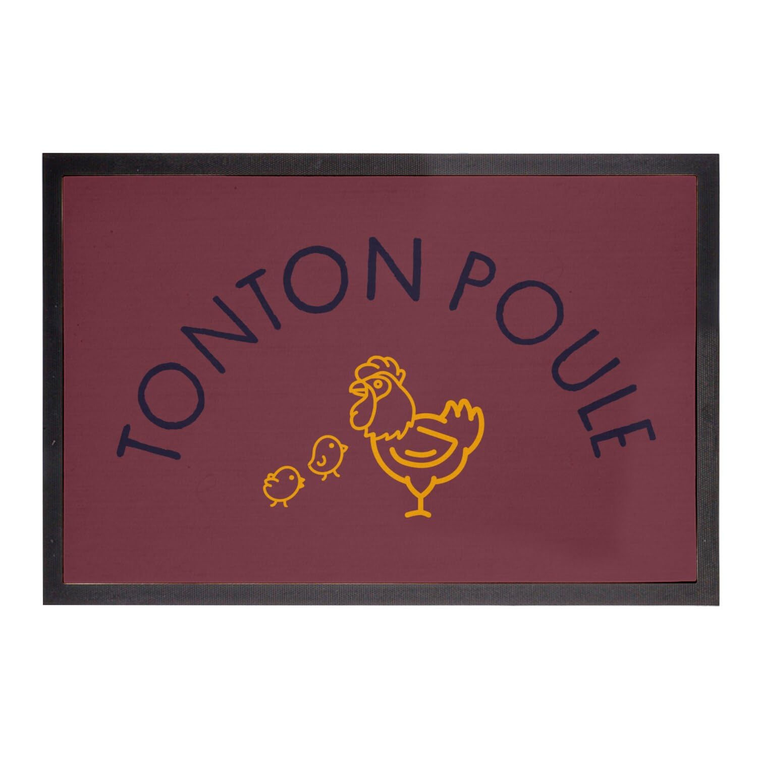 Paillasson rouge famille poule tapis d'entrée pour maison chaleureuse