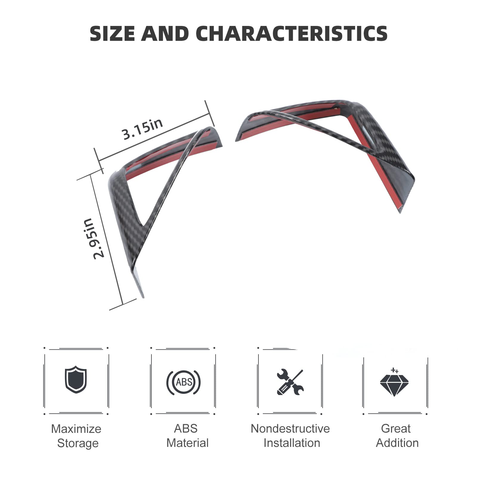 RT-TCZ A Pillar Speaker Trim Cover Sticker Interior Decoration Accessories for Chevrolet Camaro 2010-2015 (Carbon Fiber Grain)