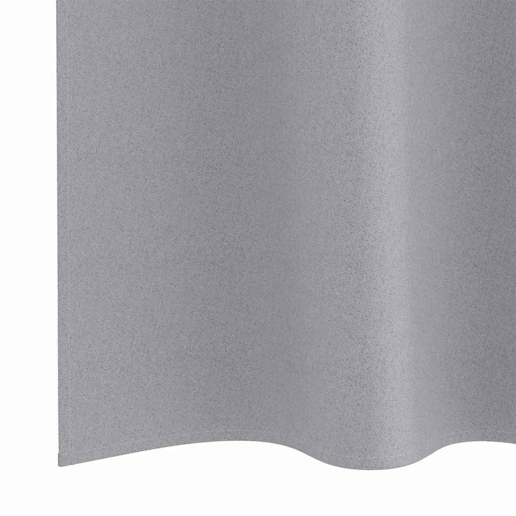 Zasłony zaciemniające z pierścieniami, jasnoszare, 2 sztuki, 245 x 140 cm, poliestrowe firanki z 4 metodami zawieszania, do salonu, sypialni, biura, ochrona przed światłem i ochrona