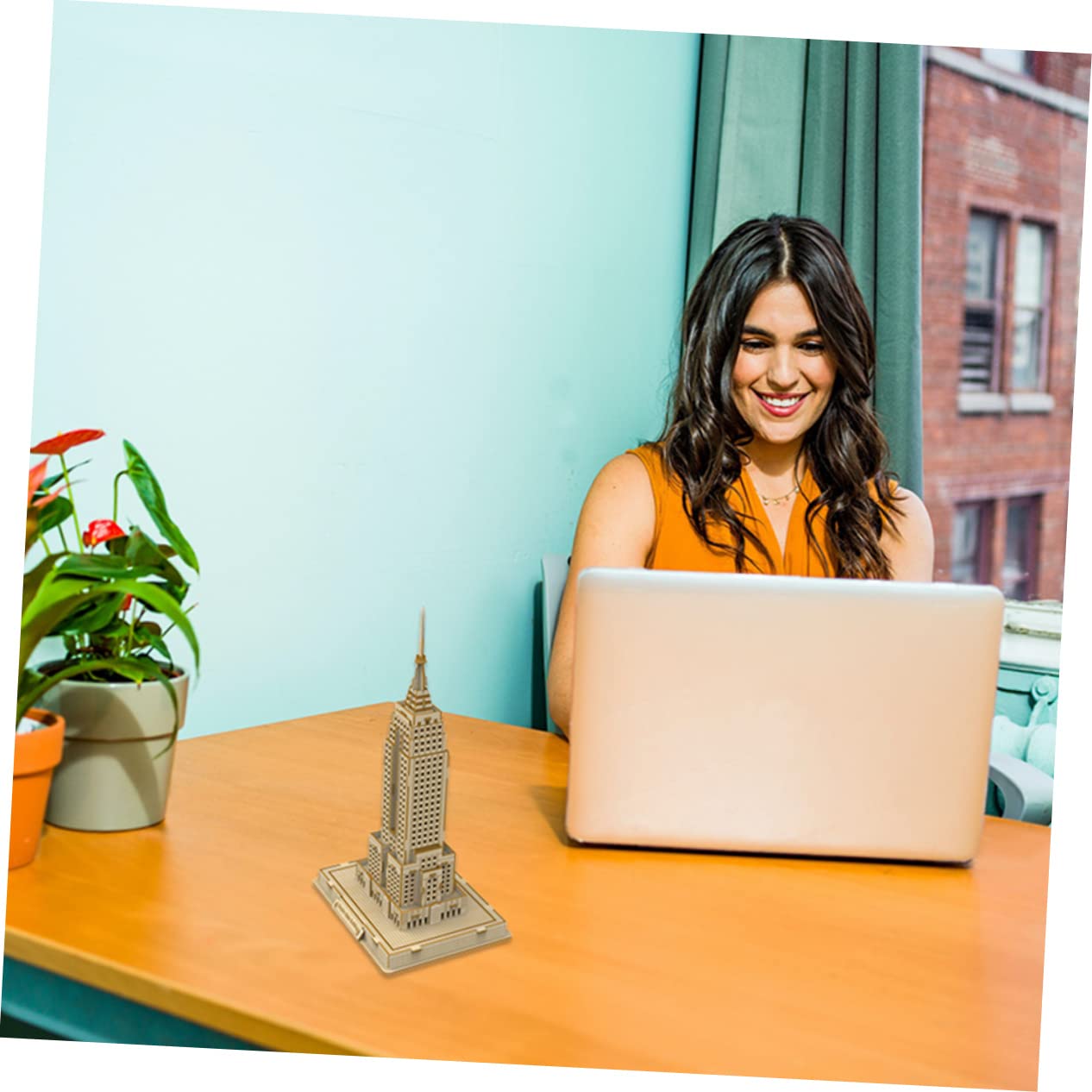 BESPORTBLE Puzzle 3D en Bois à Fabriquer Soi-même pour Garçon et Filles, Modèle Bâtiment Célèbre de New York, Améliore la Créativité, Matériau Synthétique, Présent et Décoration Unique