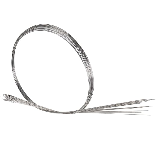 20 piezas de alambre de acero artesanal para esqueletos de muñecas DIY, alambre metálico flexible para máquina auxiliar de hilo KR838, alambres largos y cortos para modelado y manualidades con arcilla (alambre de acero largo) miniatura 6