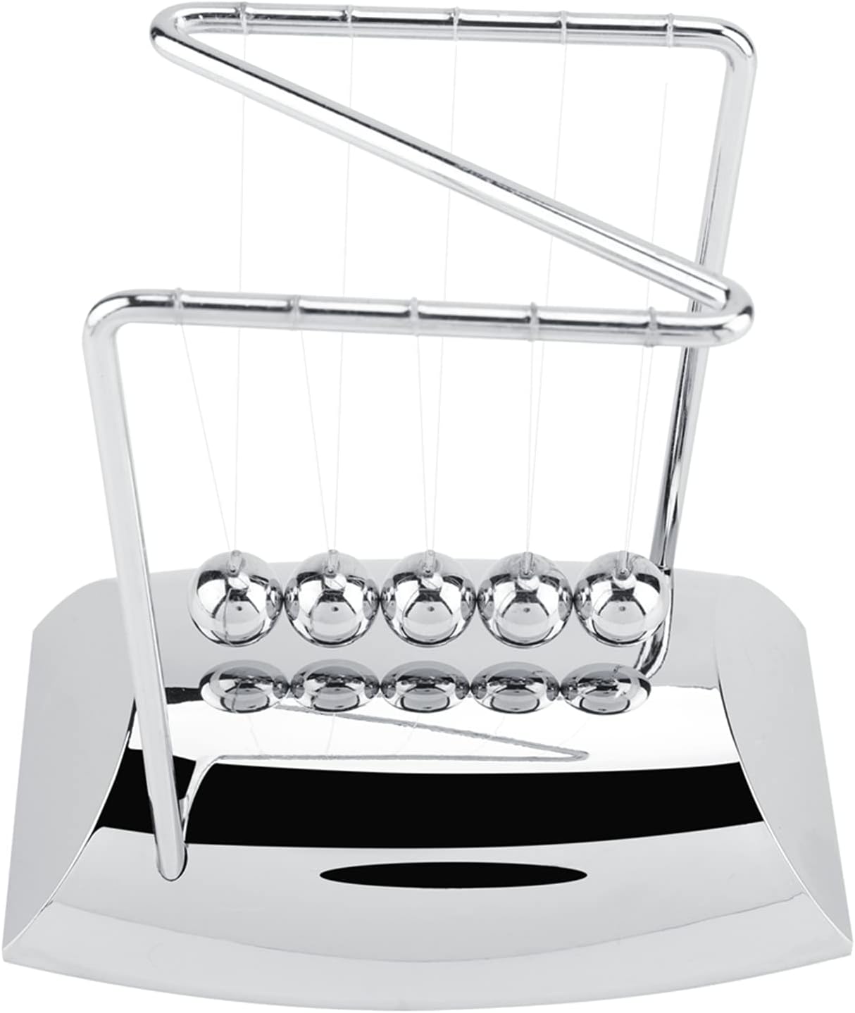 Hyuduo Newton's Cradle Balance Ball Set 5-Piece Desktop Physics Toy for Science Learning Stress Relief & Desk Decoration